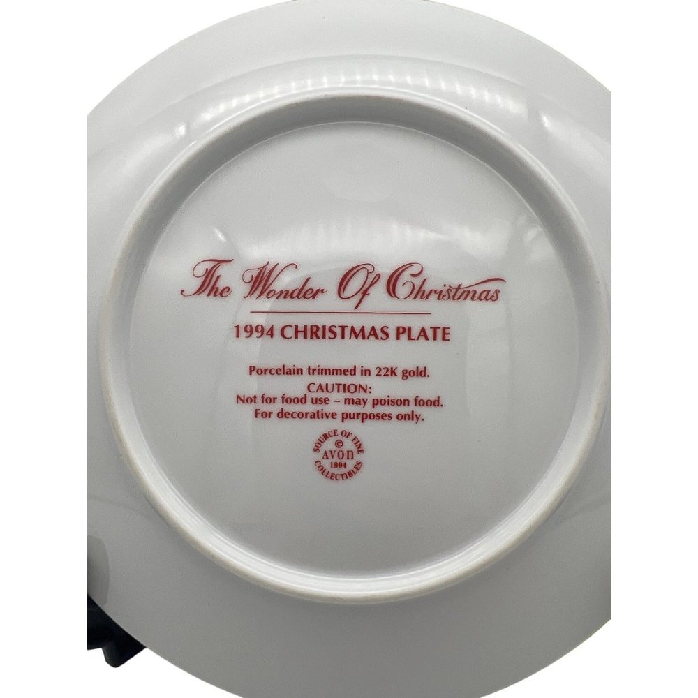 1994 Avon Christmas Plate The Wonder of Christmas Don Sheffler 8.25" - Picture 4 of 7